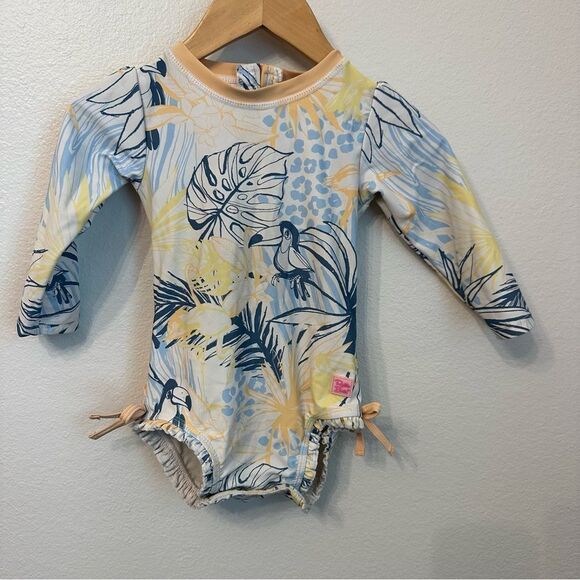Ruffle Butts One Piece Rash Guard swimsuit - Picture 1 of 9